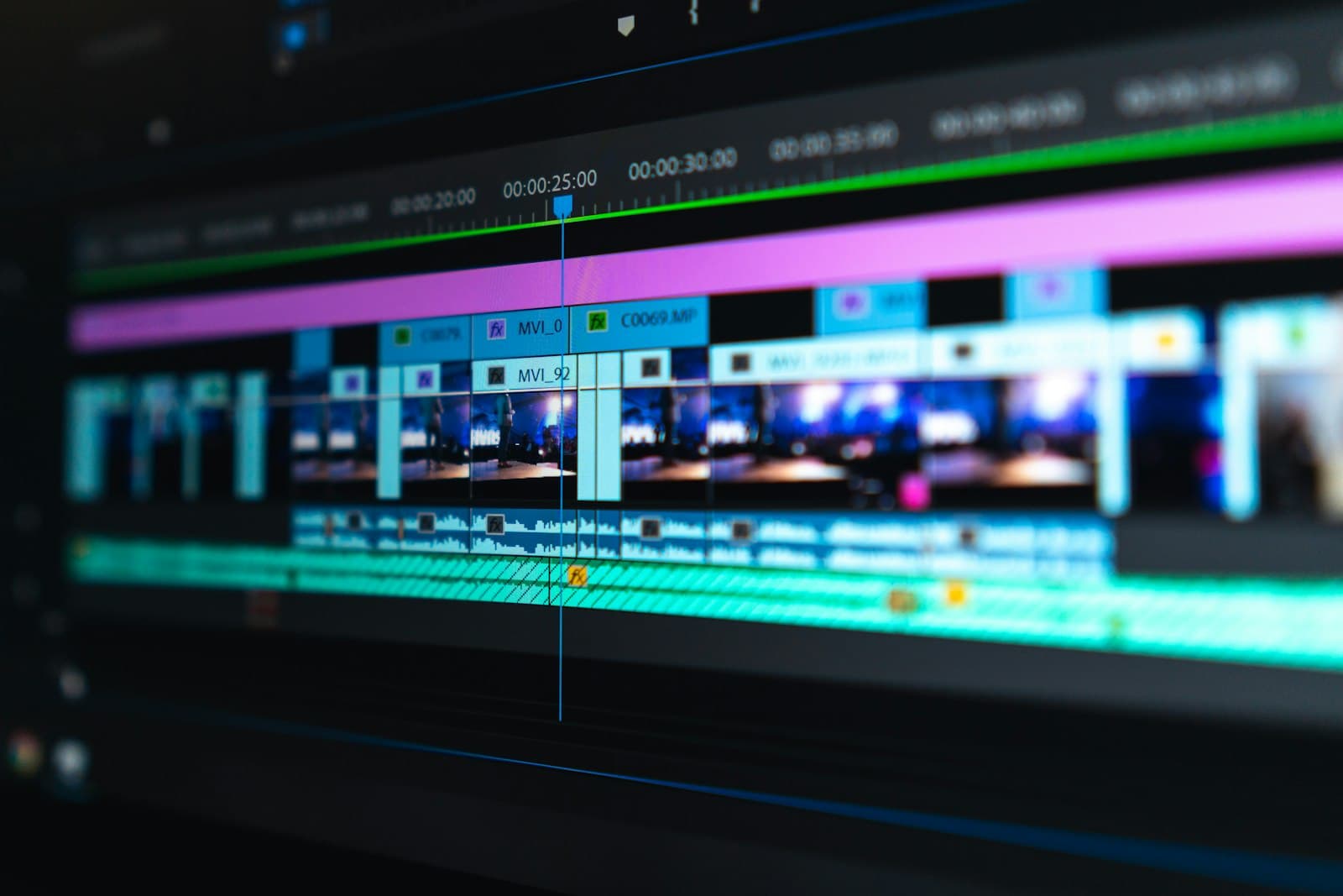 Post-production color grading suite